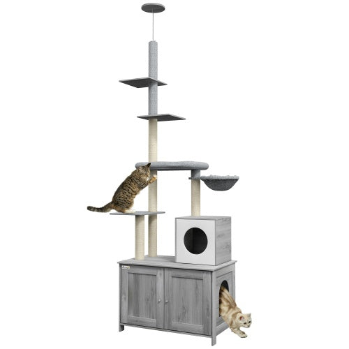 Cat Tower With Litter Box Enclosure