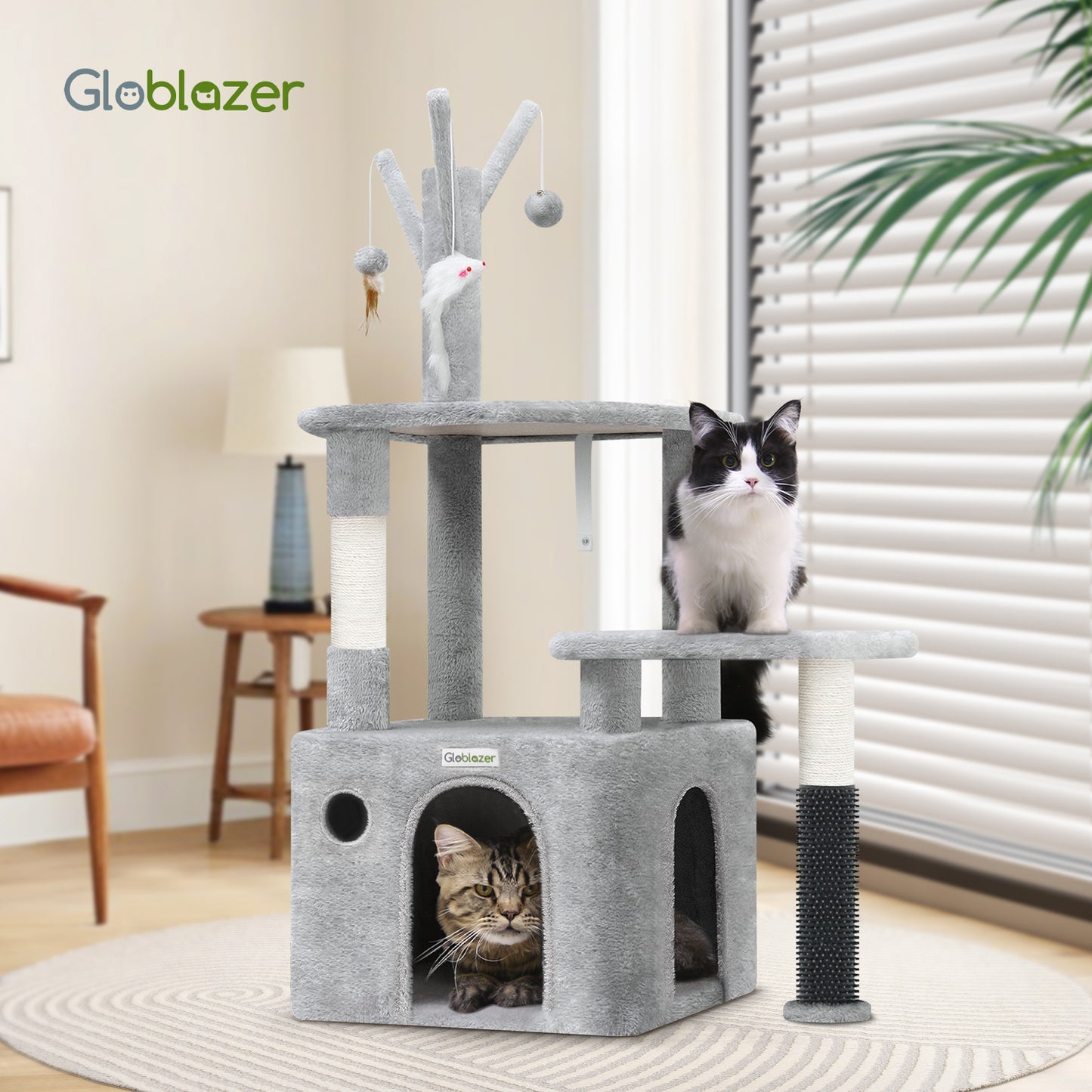 Modern Cat Climbing Frame Light Gray