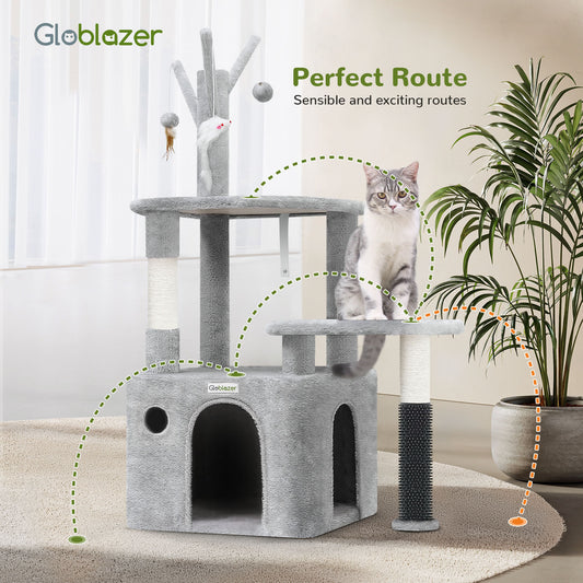 Modern Cat Climbing Frame Light Gray