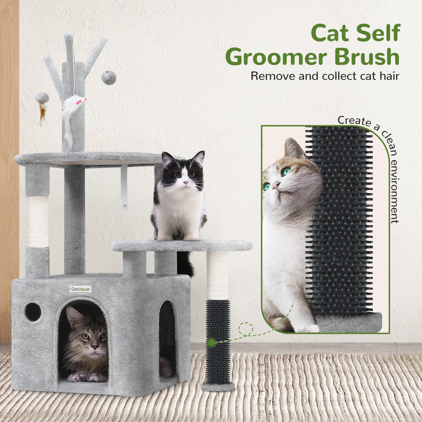 Modern Cat Climbing Frame Light Gray