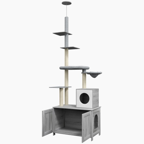 Cat Tower With Litter Box Enclosure