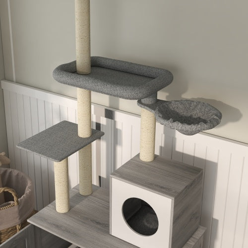 Cat Tower With Litter Box Enclosure